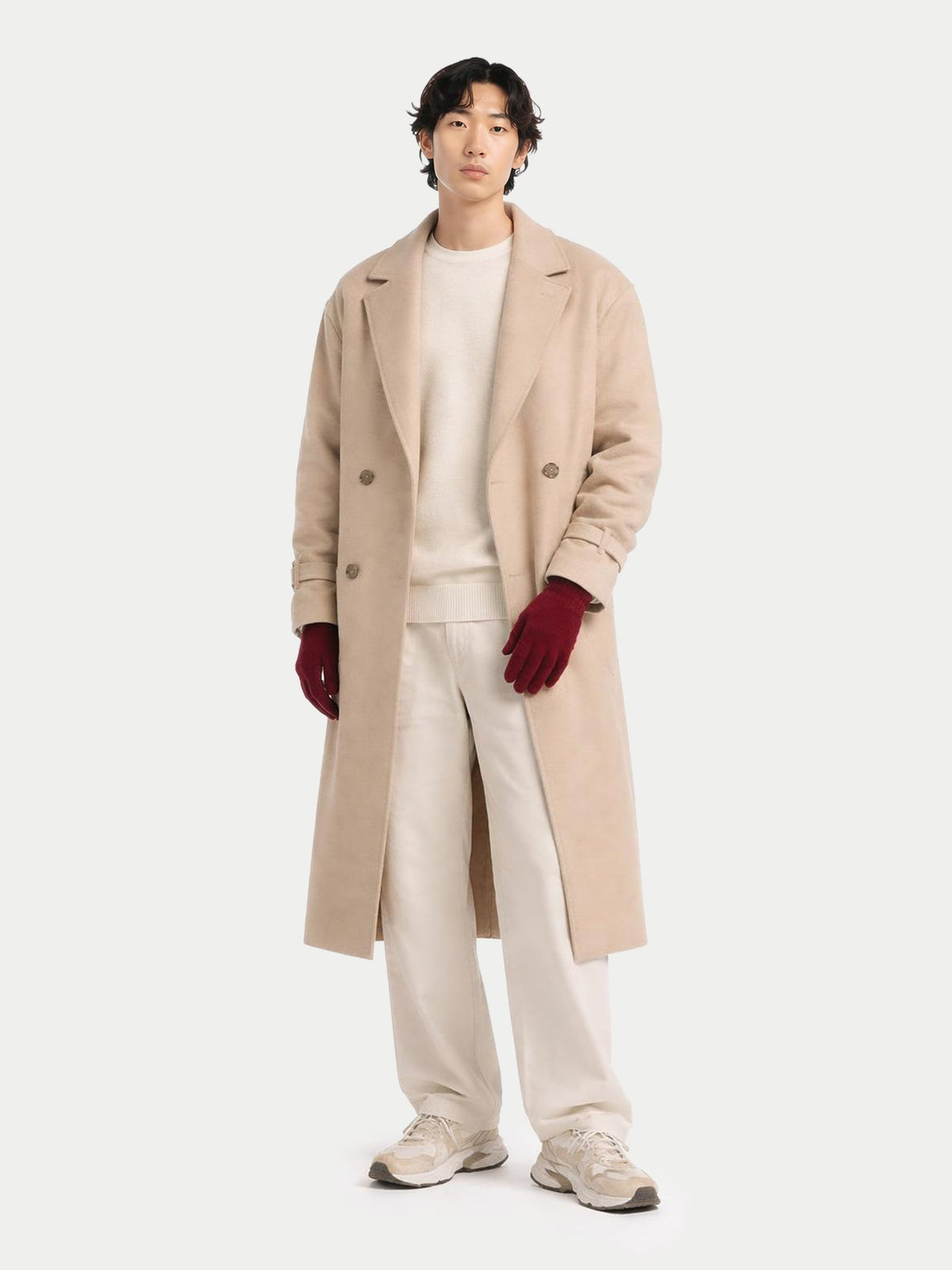 Men's Cashmere Gloves — Bordeaux