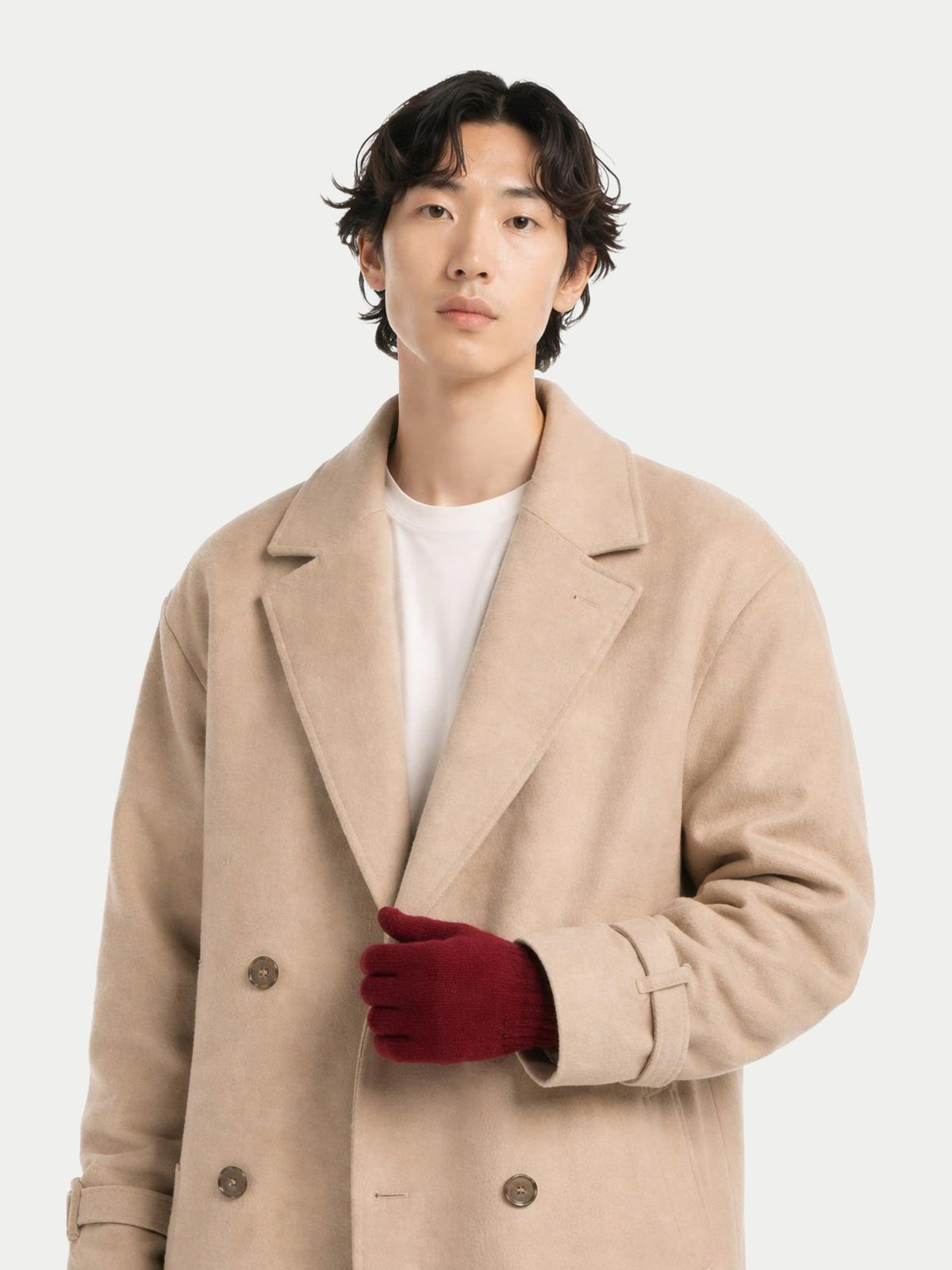 Men's Cashmere Gloves — Bordeaux