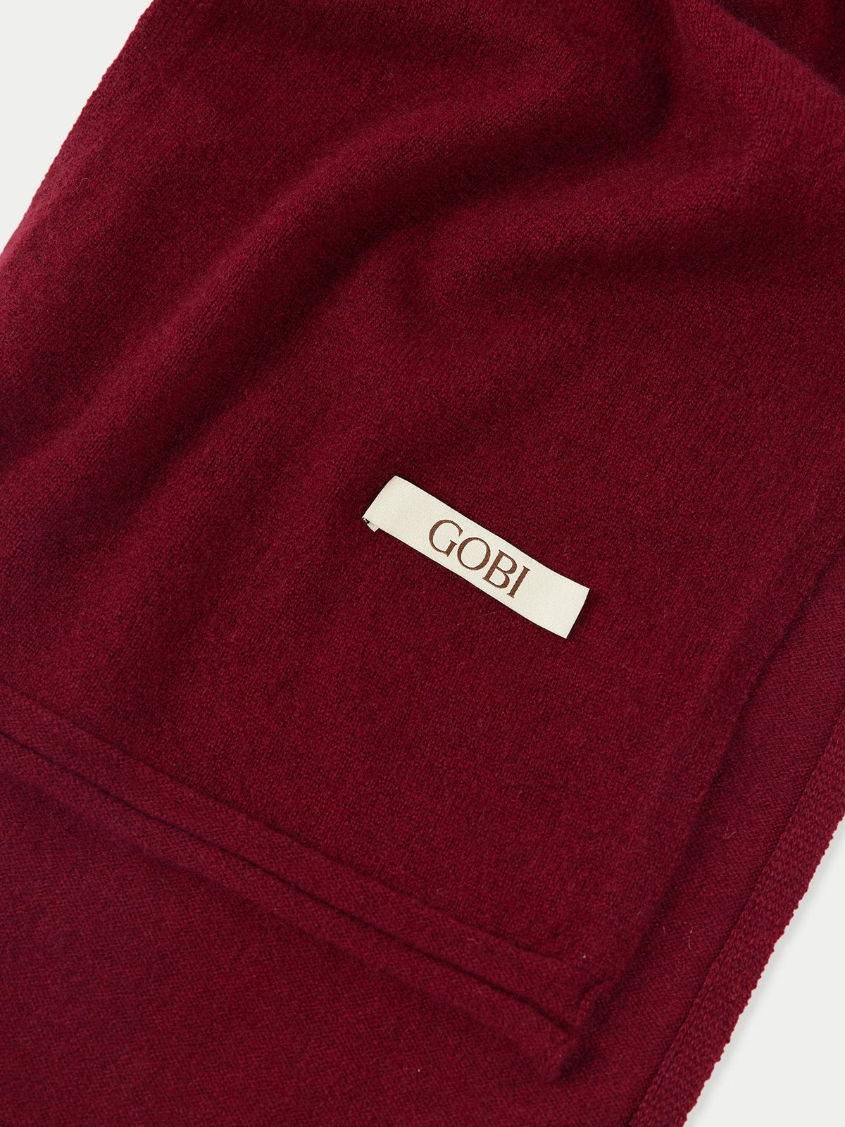Cashmere Jersey Knit Scarf — Bordeaux
