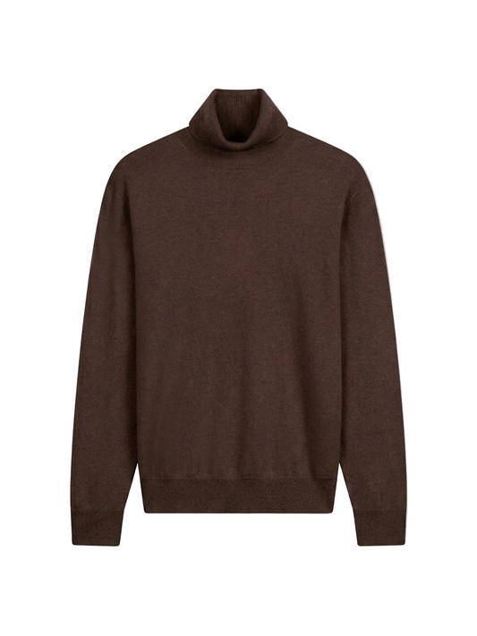 Timeless Turtleneck Cashmere Sweater — Brown