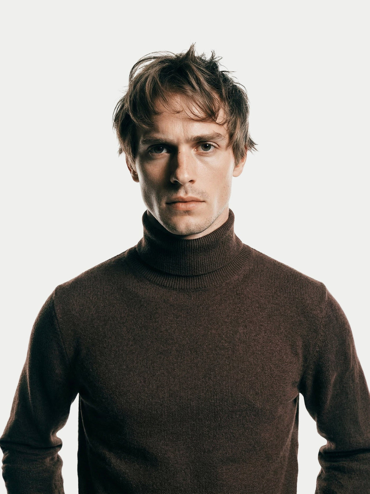 Timeless Turtleneck Cashmere Sweater — Brown