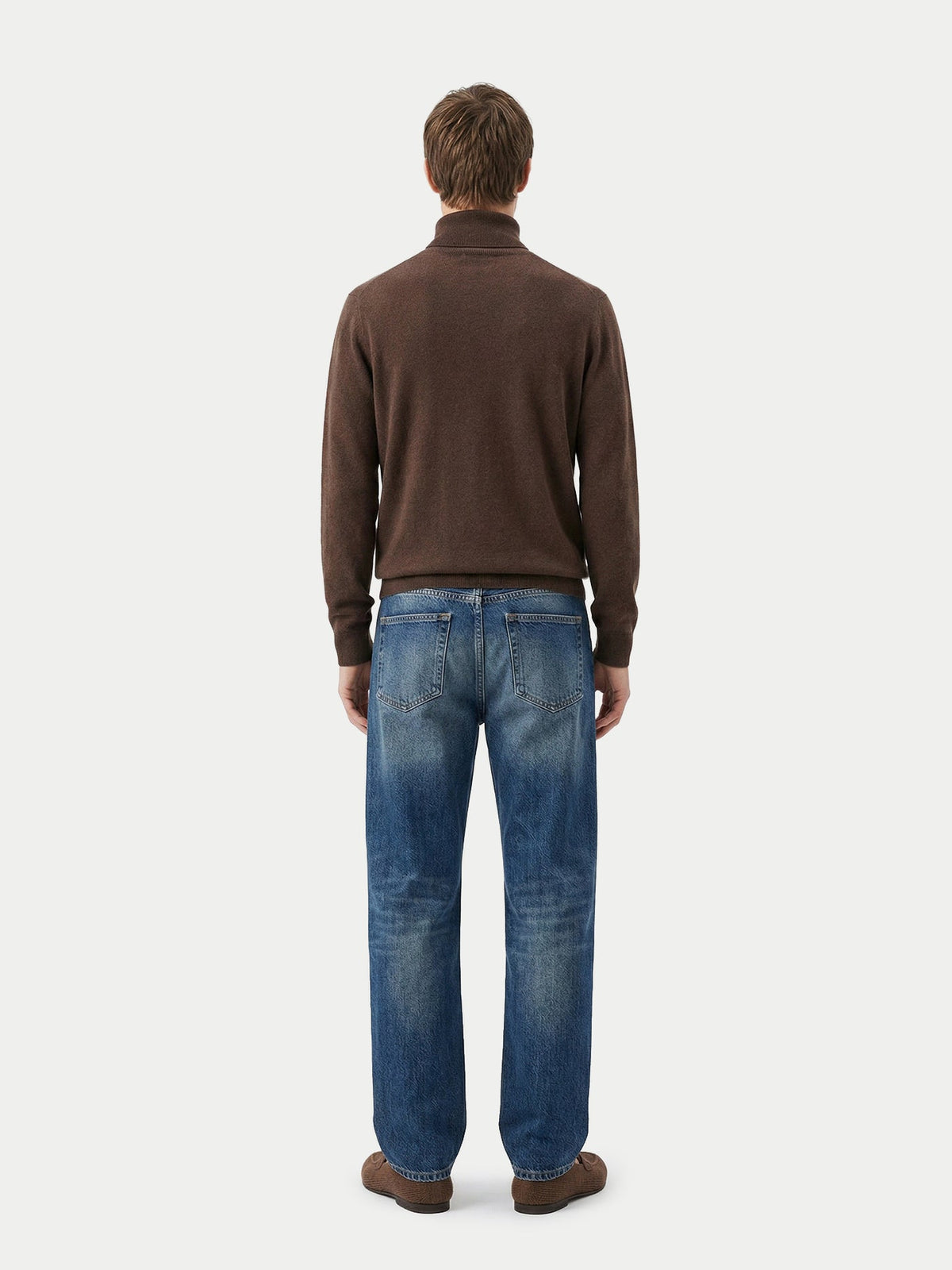 Timeless Turtleneck Cashmere Sweater — Brown