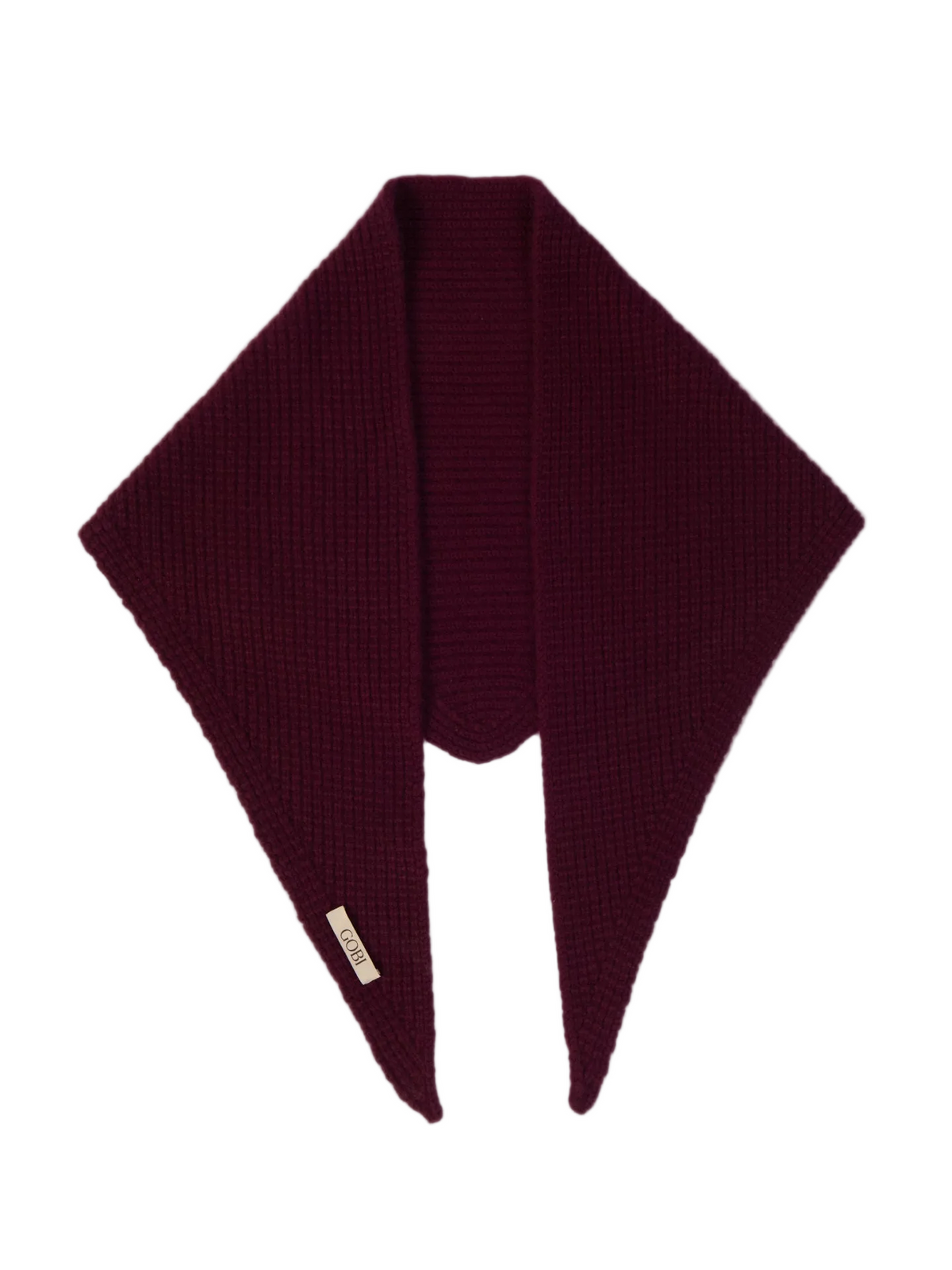 Cashmere Cape Scarf — Burgundy Red