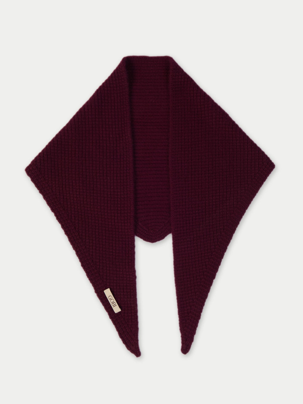 Cashmere Cape Scarf — Burgundy Red