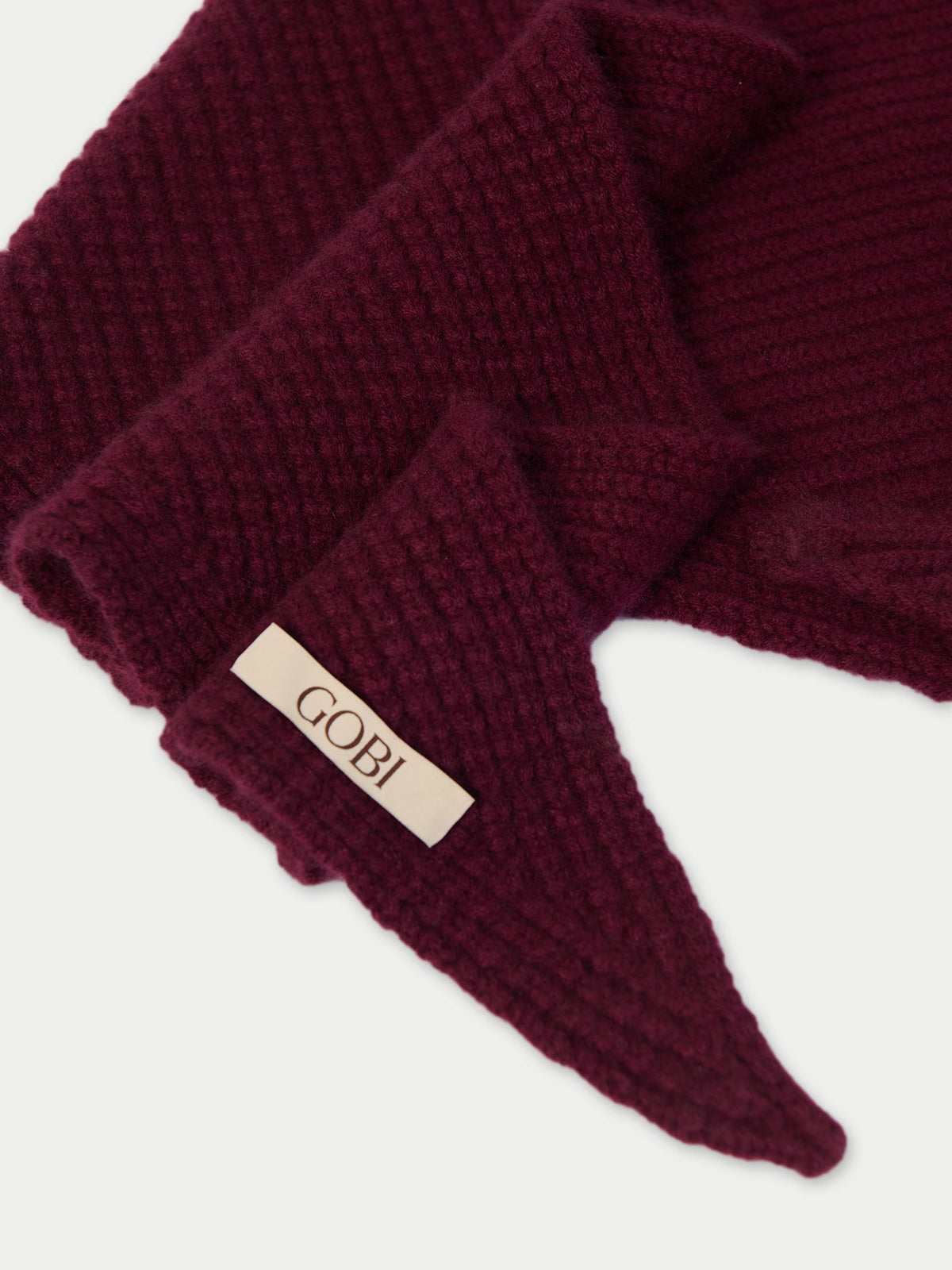 Cashmere Cape Scarf — Burgundy Red