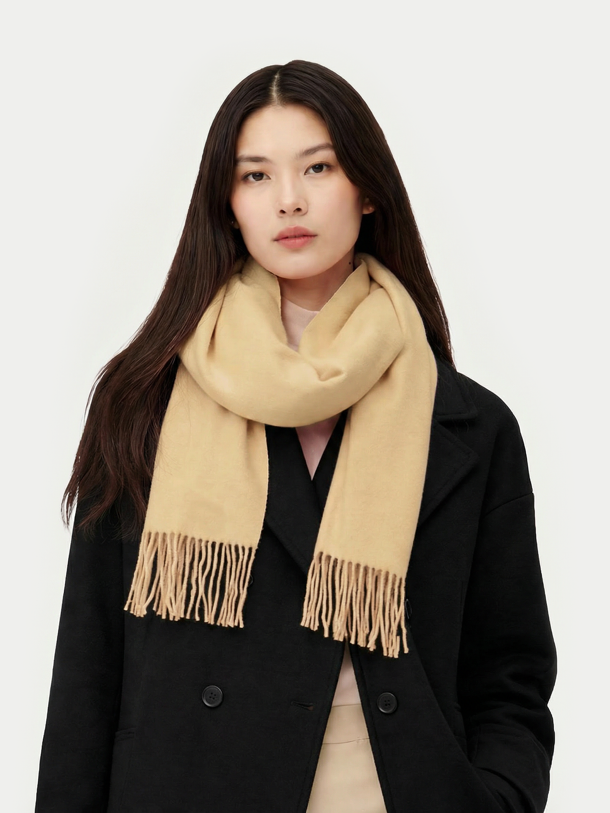 Cashmere Scarf — Camel