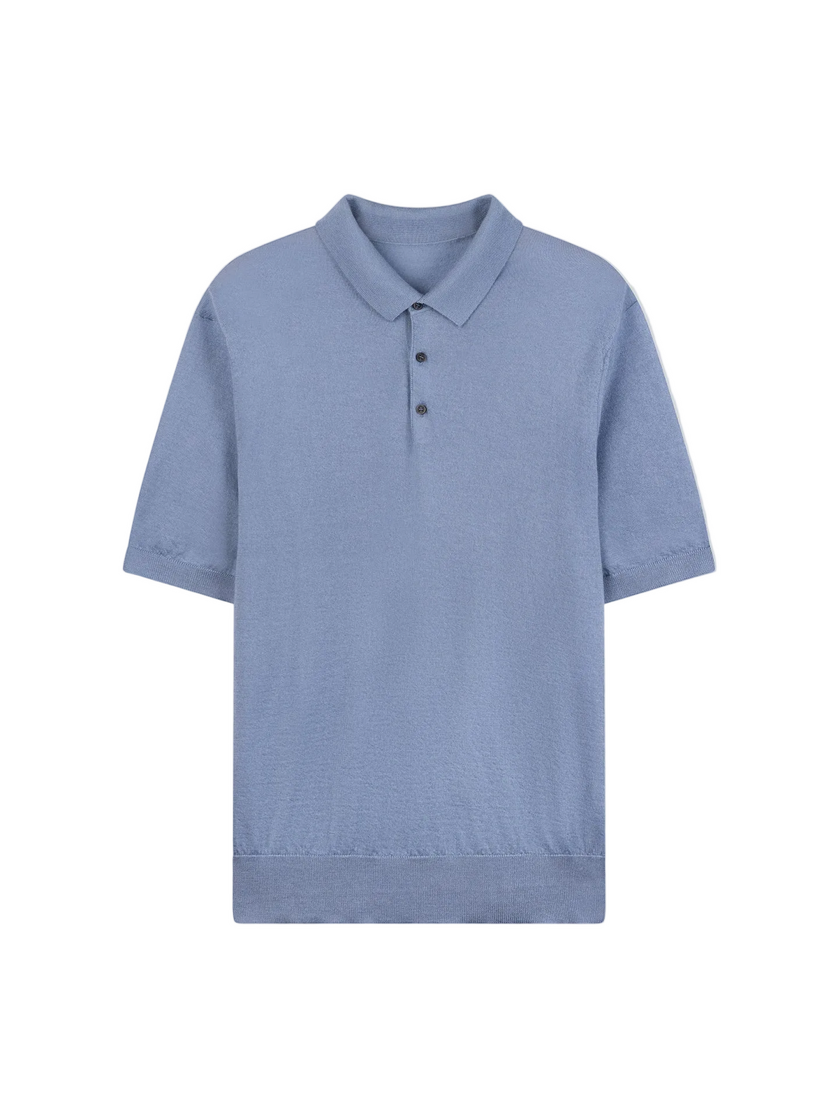 Men Classic Polo Shirt With Short Sleeve — Chambray Blue