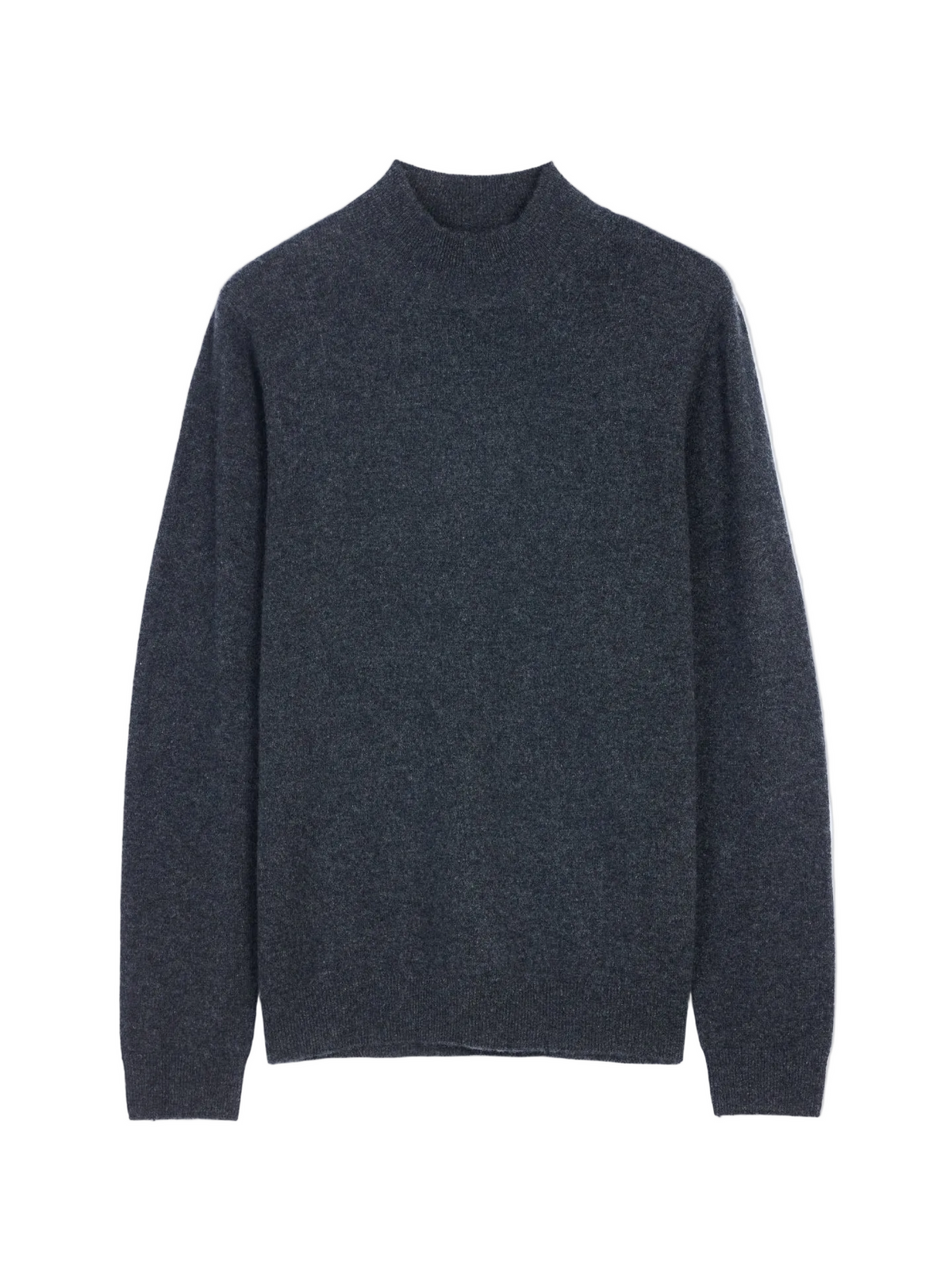 Essential Cashmere Mock Neck Sweater — Charcoal