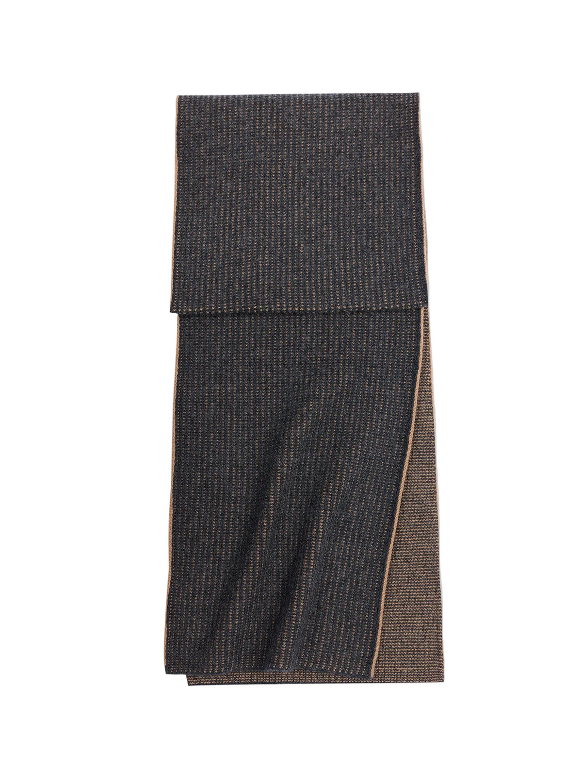 Cashmere Reversible Scarf — Charcoal