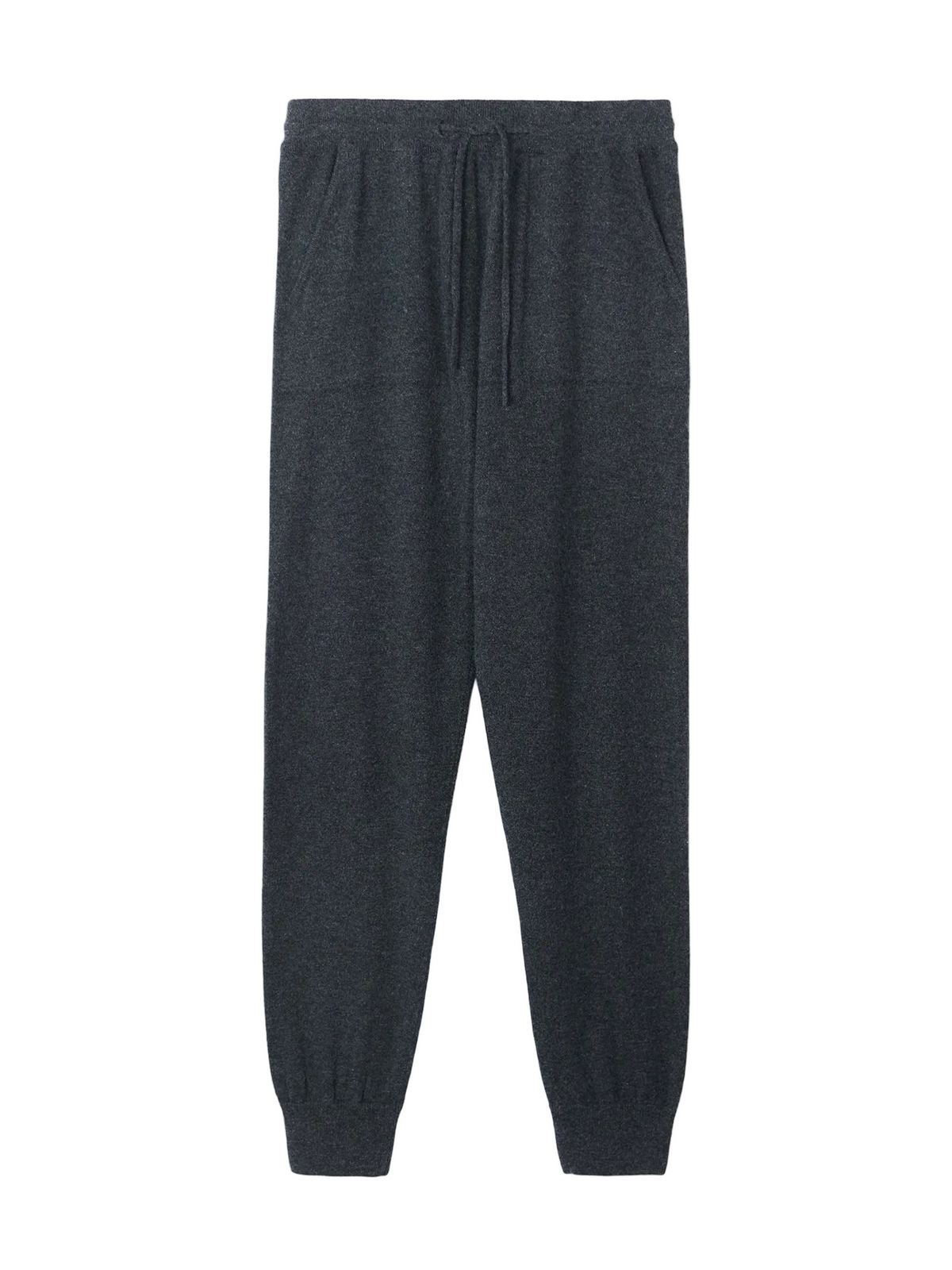 Cuffed Cashmere Jogger — Charcoal