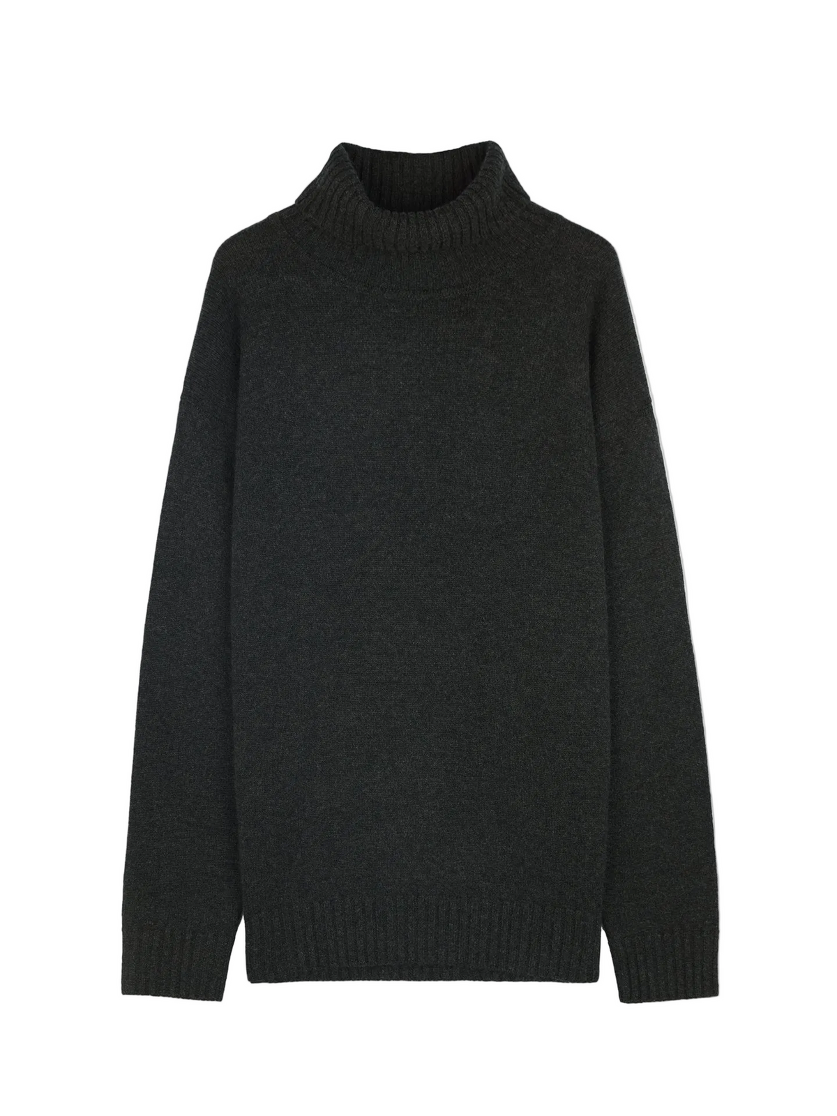 Men's Cashmere Turtleneck — Charcoal
