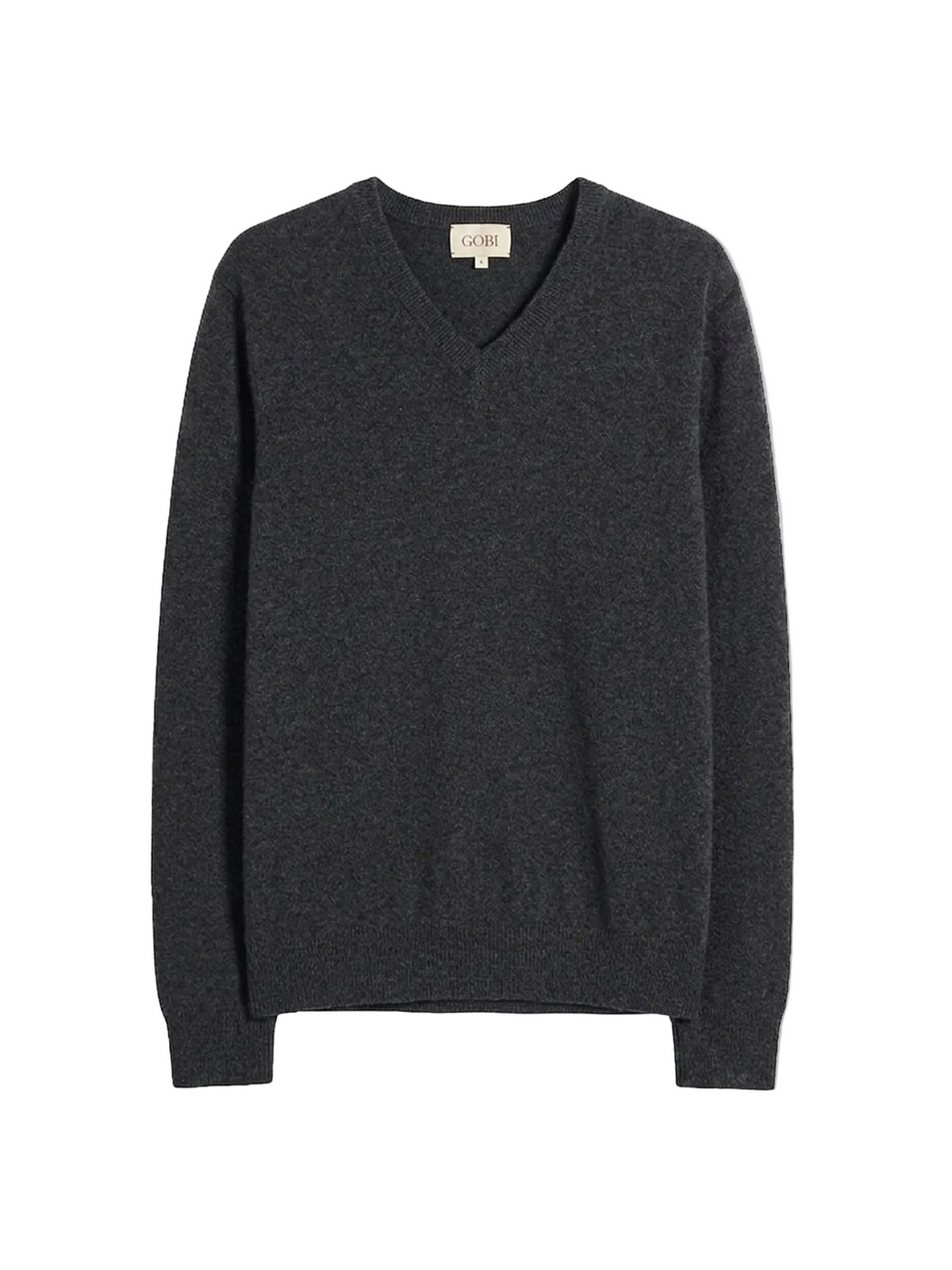 Timeless V-neck Cashmere Sweater — Charcoal