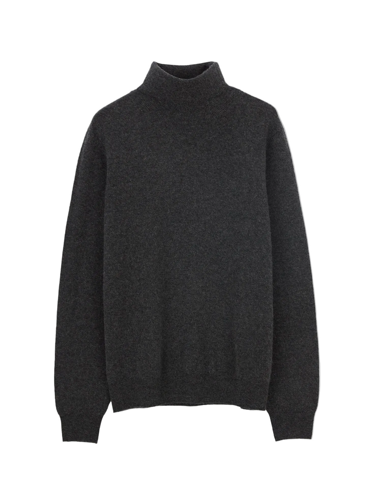 Essential Turtleneck Cashmere Sweater — Charcoal