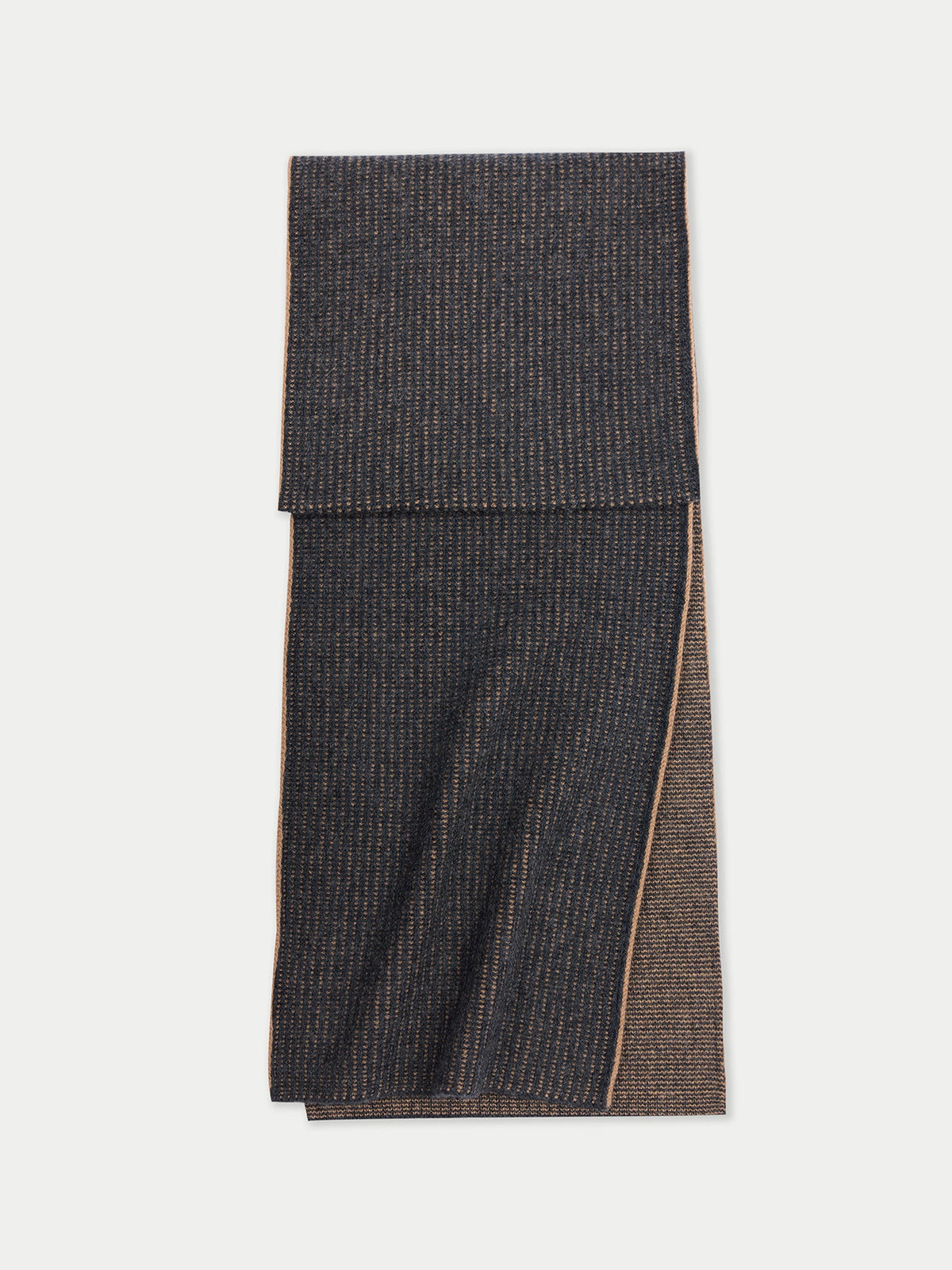 Cashmere Reversible Scarf — Charcoal