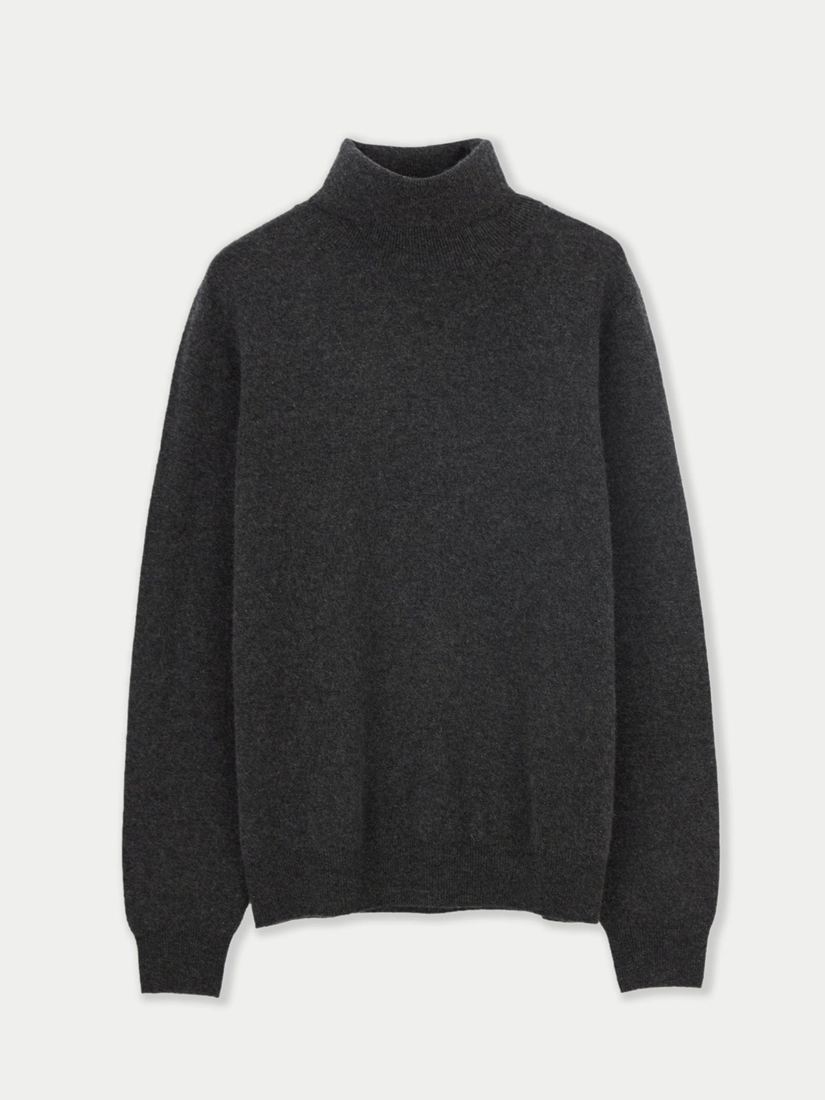 Essential Turtleneck Cashmere Sweater — Charcoal