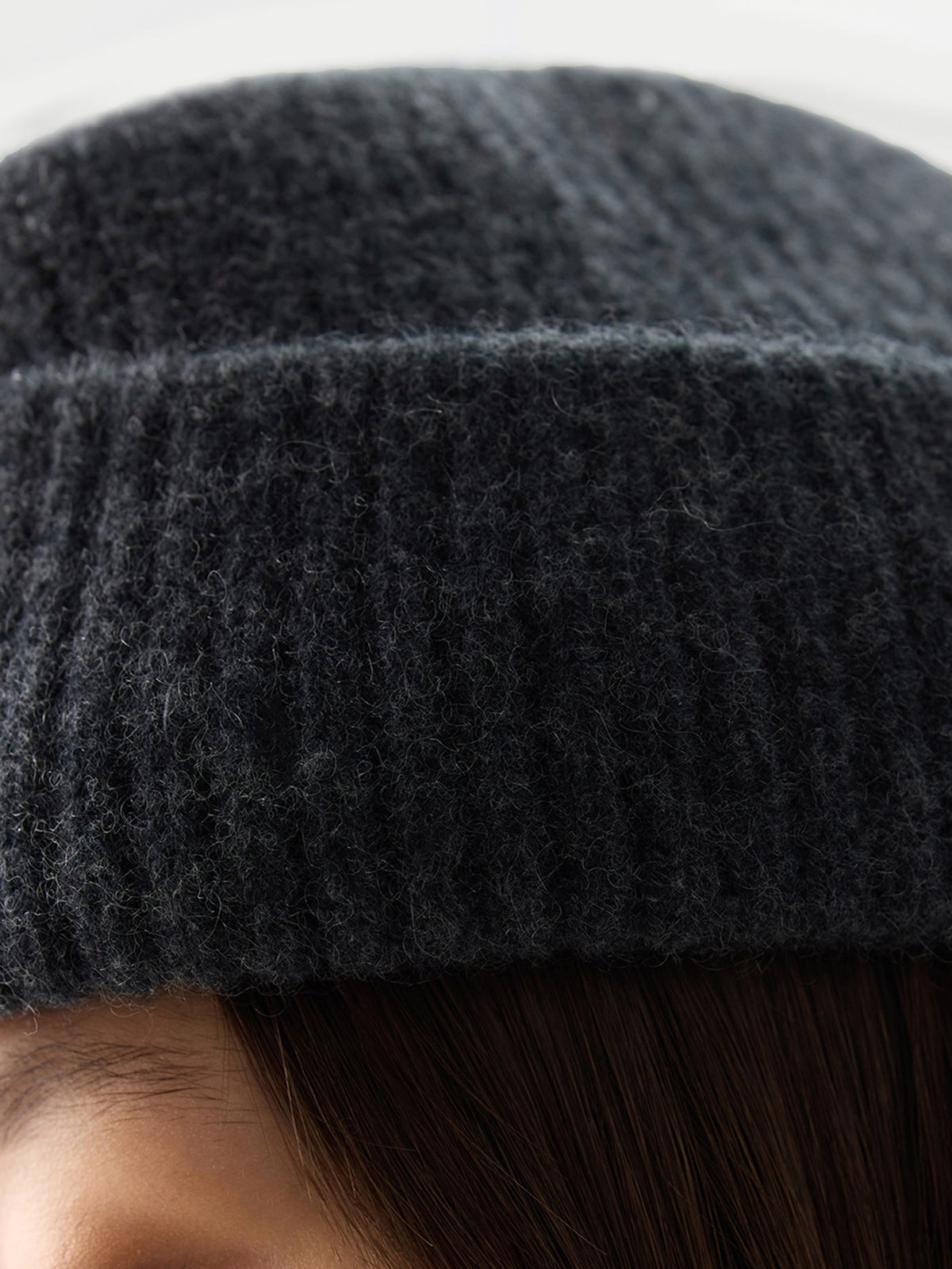 Unisex Cashmere Grandpa Hat — Charcoal