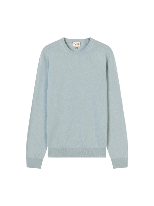 Essential Crewneck Cashmere Sweater — Cloud Blue