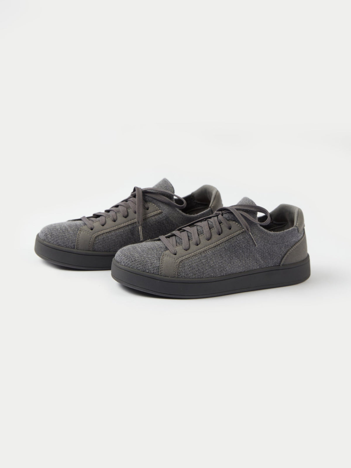 Mercerized Wool Cashmere Knitted Sneakers — Cool Stone