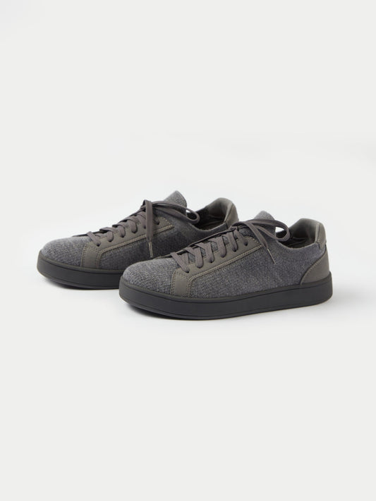 Mercerized Wool Cashmere Knitted Sneakers — Cool Stone