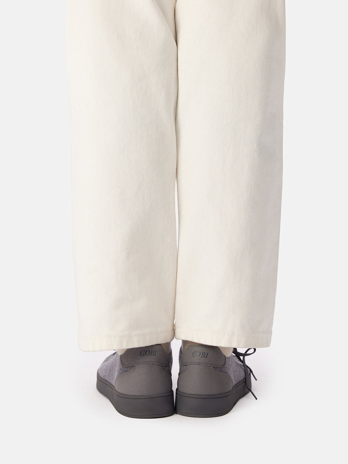 Mercerized Wool Cashmere Knitted Sneakers — Cool Stone