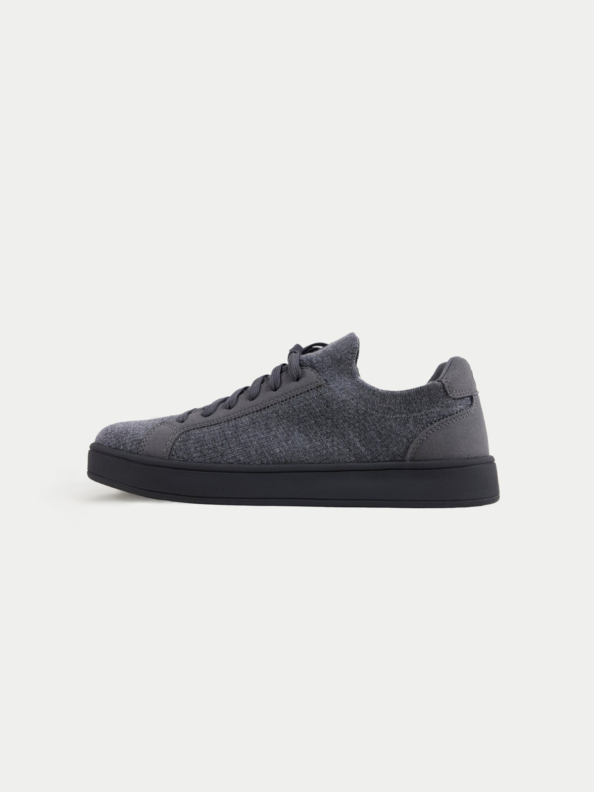 Mercerized Wool Cashmere Knitted Sneakers — Cool Stone