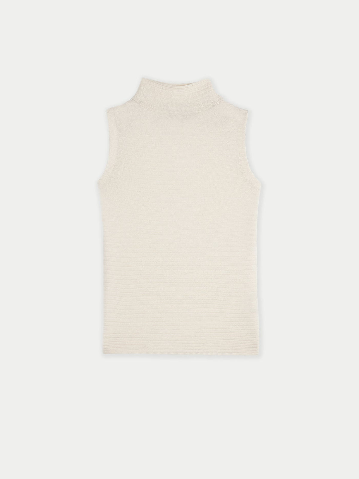 Lightweight Cashmere Silk Turtleneck — Cream White