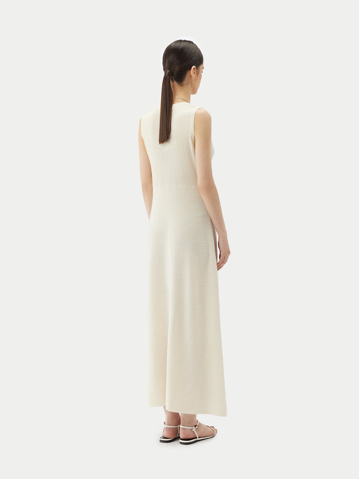 Lightweight Cashmere Silk Dress — Cream White