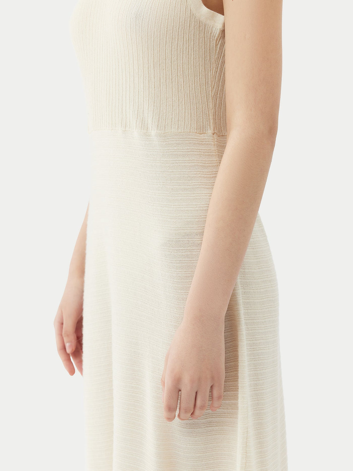 Lightweight Cashmere Silk Dress — Cream White