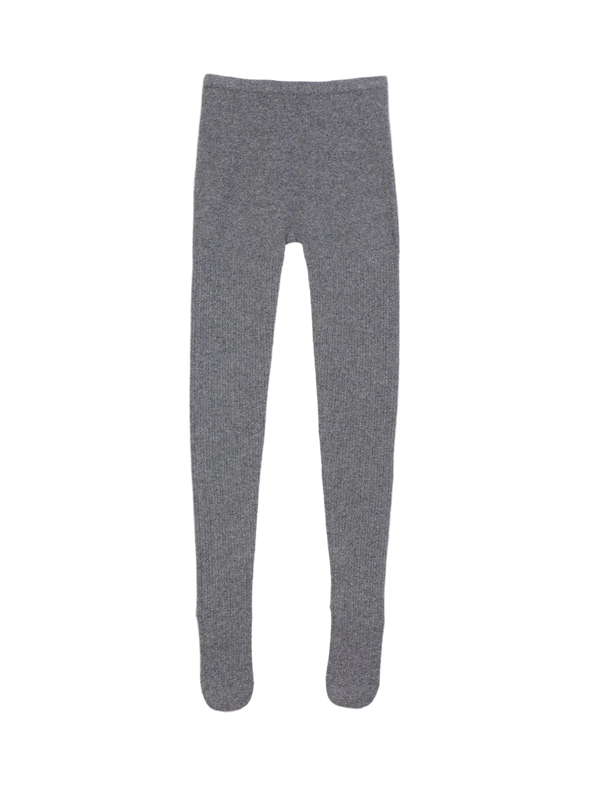 High-rise Cashmere Knit Tights — Dark Gray