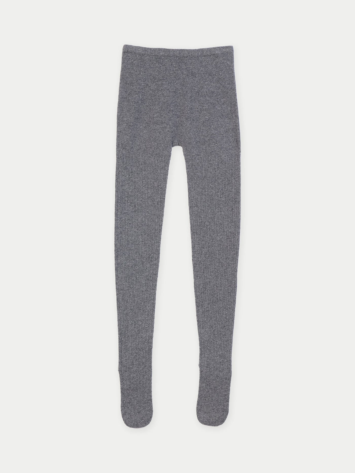 High-rise Cashmere Knit Tights — Dark Gray
