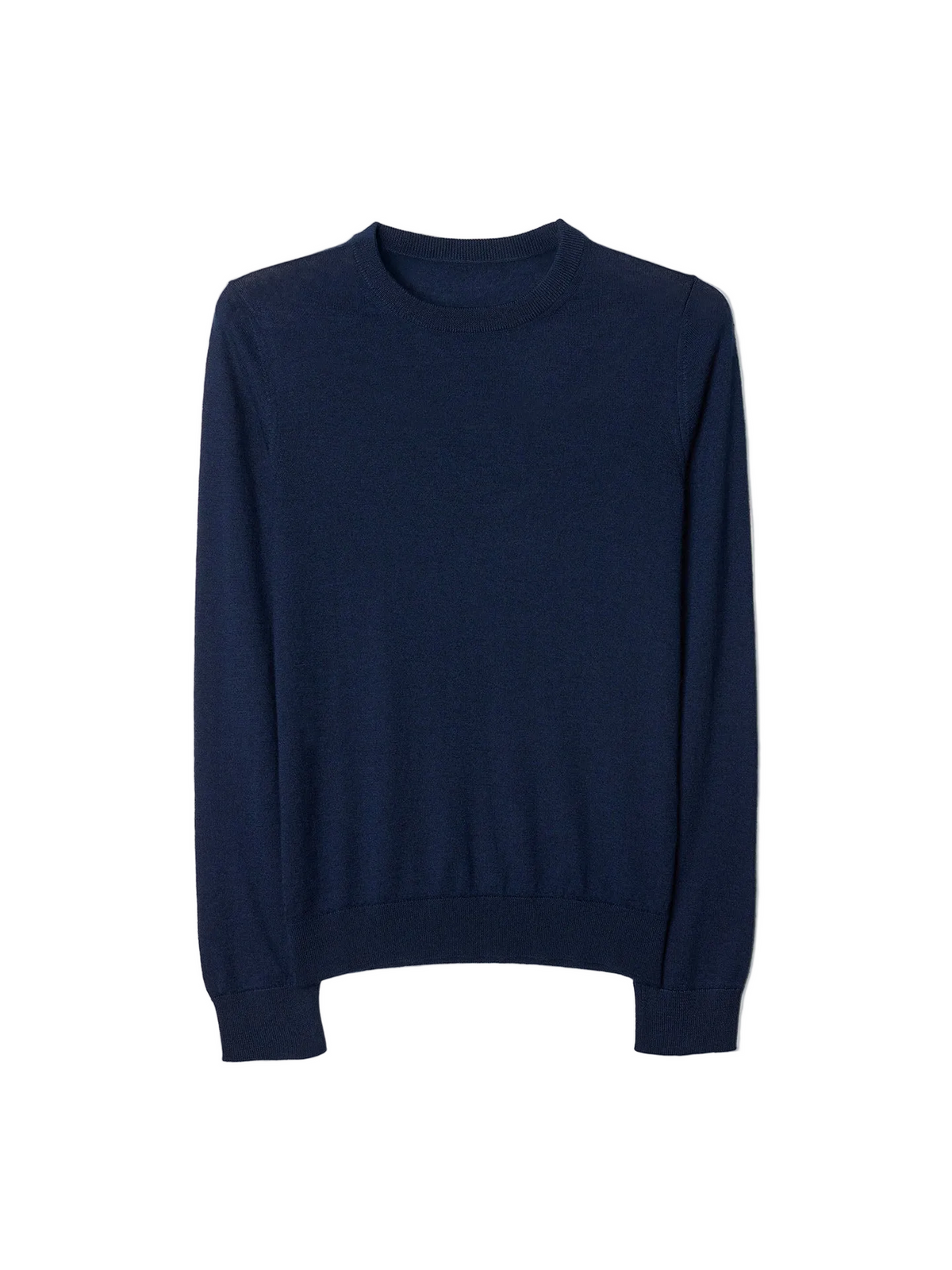 Women C-neck Cashmere Sweater — Dark Indigo