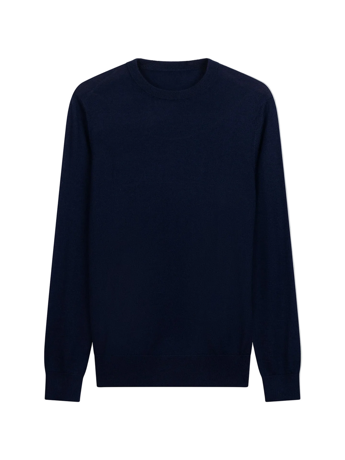 Cashmere Silk C-neck Sweater — Dark Indigo