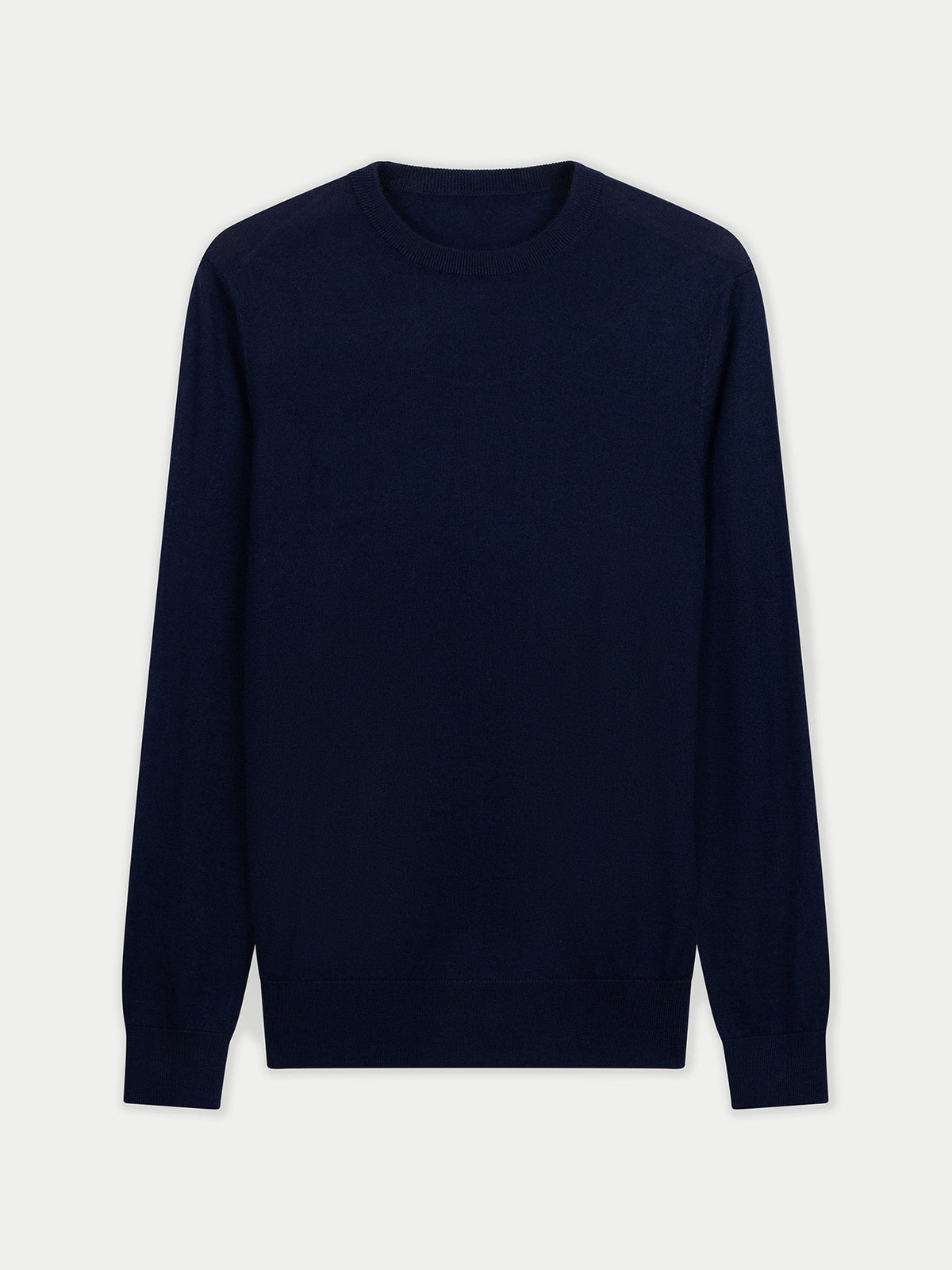 Cashmere Silk C-neck Sweater — Dark Indigo