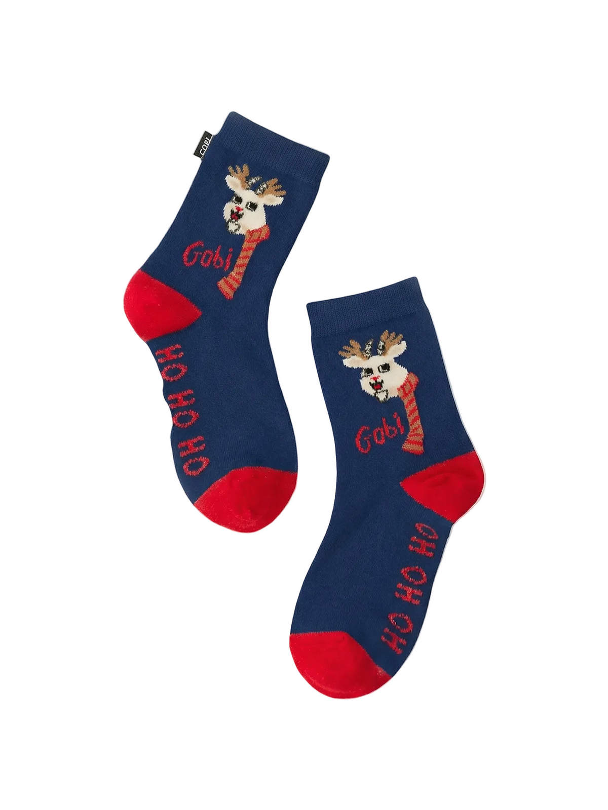 Gobi Christmas Cashmere Socks — Deep Cobalt