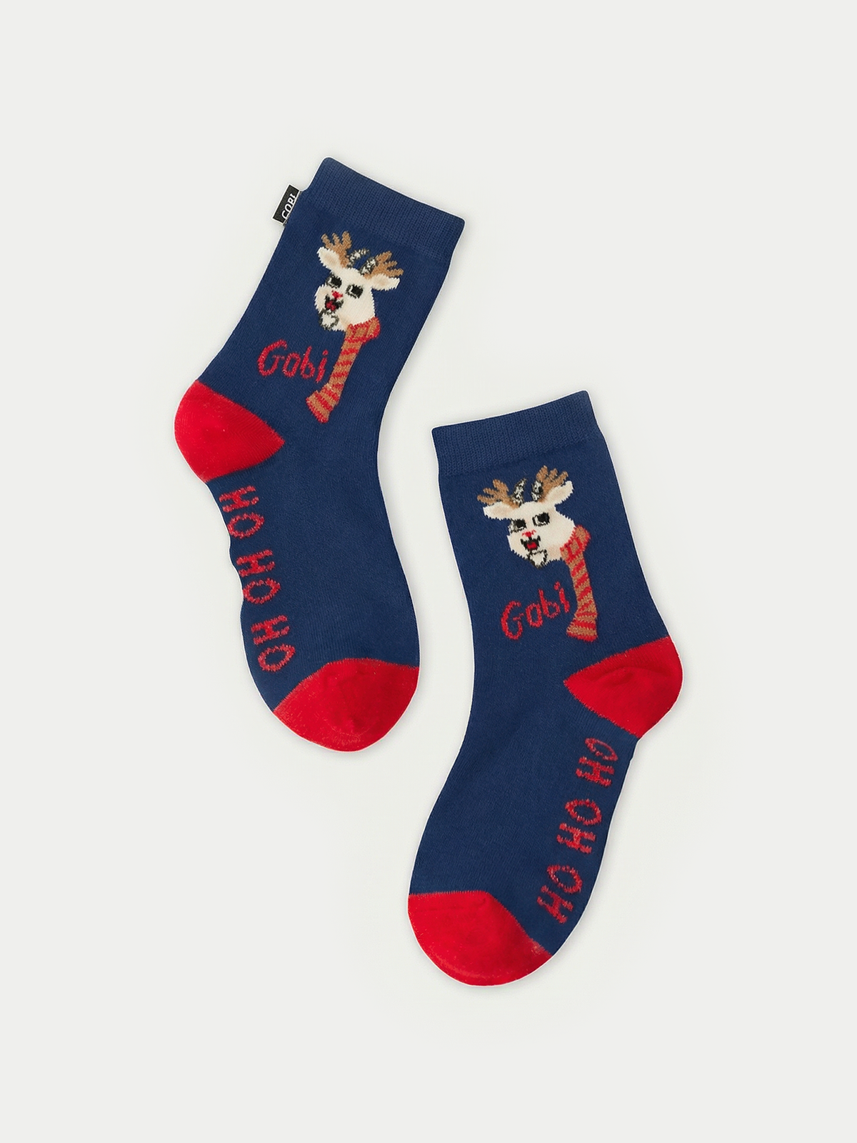 Gobi Christmas Cashmere Socks — Deep Cobalt