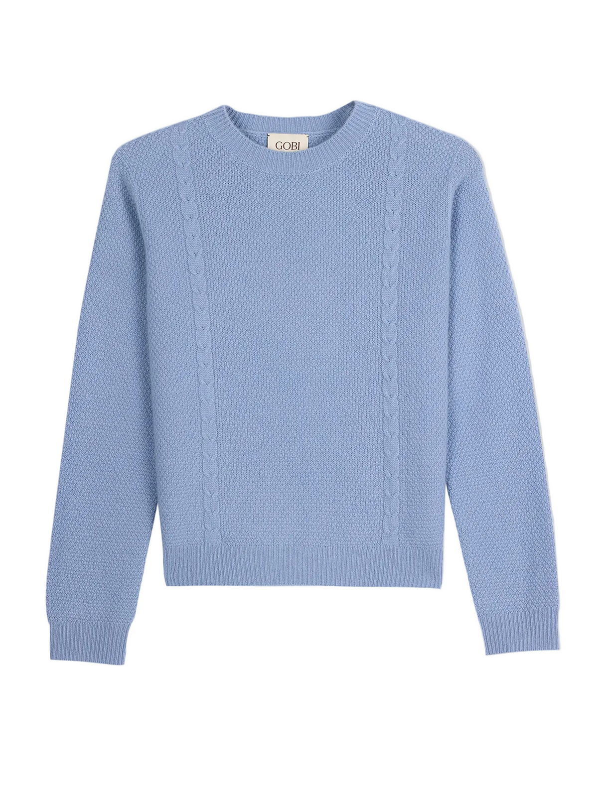 Cropped Crewneck Cashmere Sweater — Deep Dusty