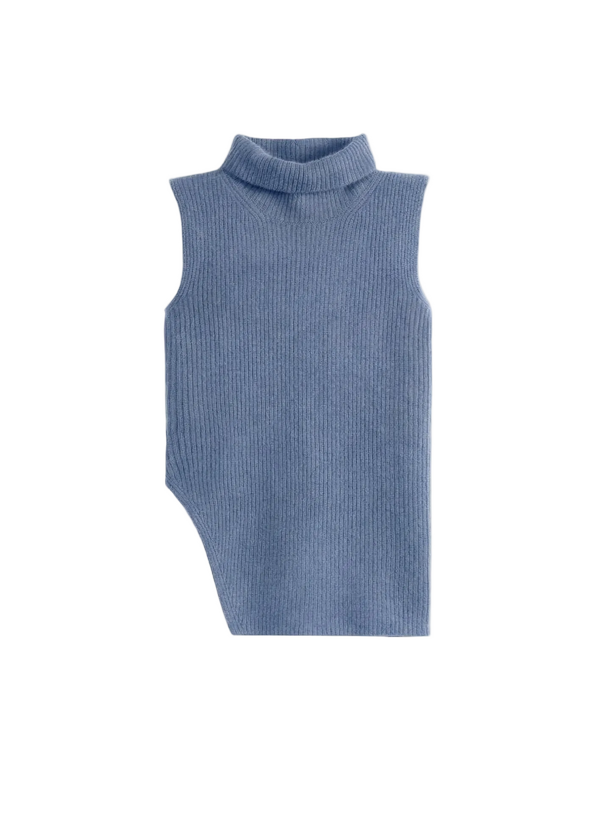 Turtle Neck Cashmere Vest — Deep Dusty