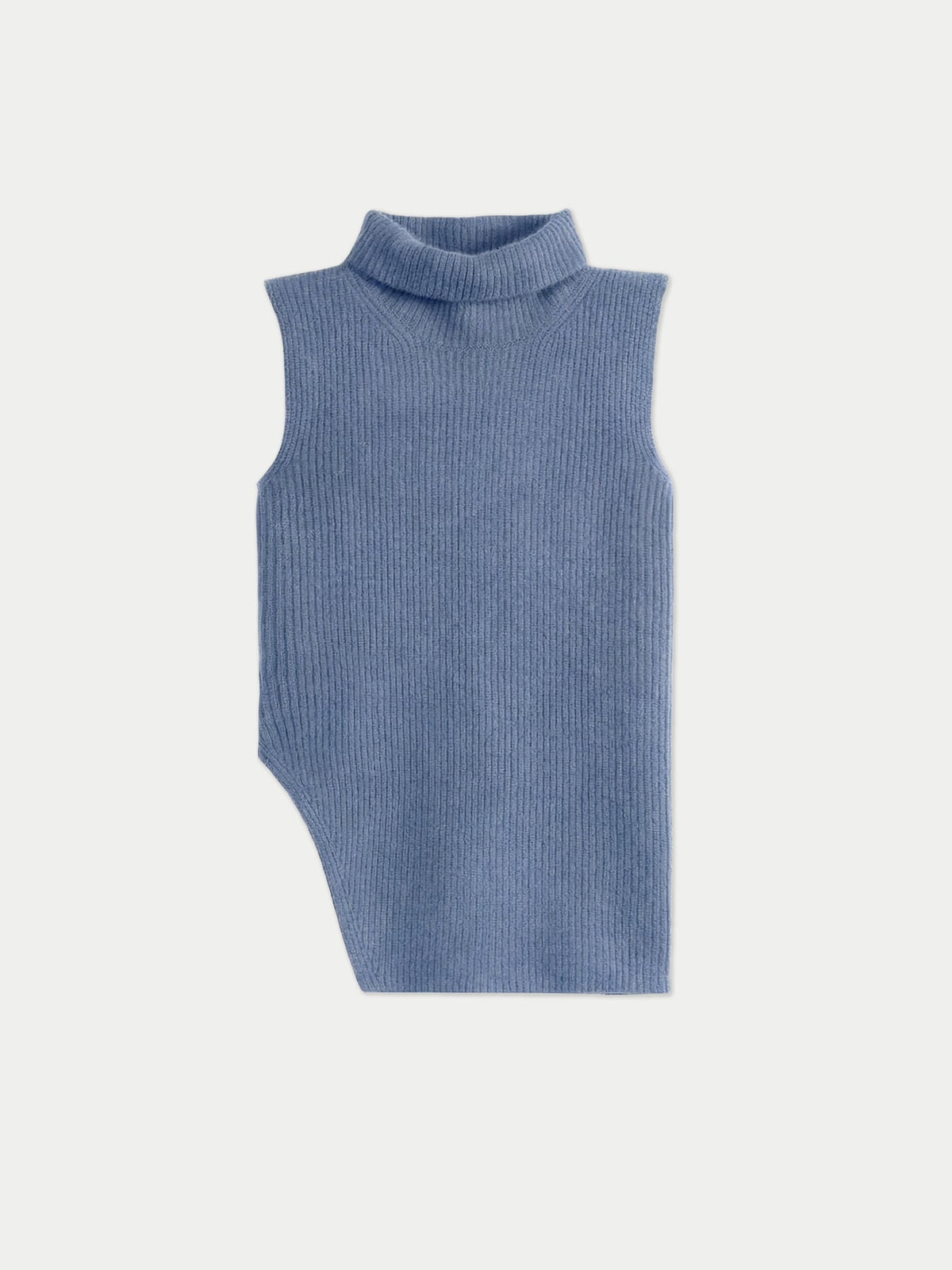 Turtle Neck Cashmere Vest — Deep Dusty