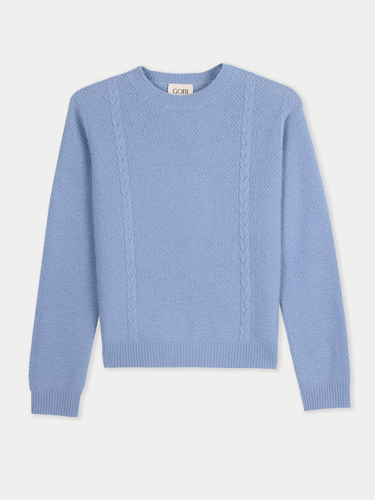 Cropped Crewneck Cashmere Sweater — Deep Dusty