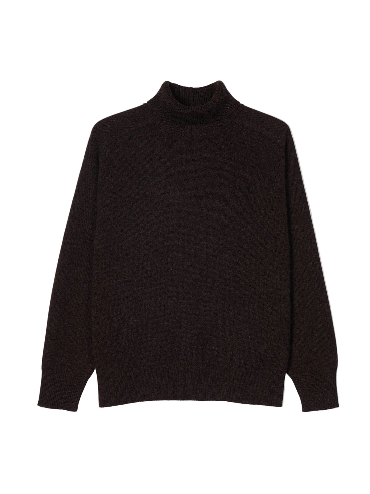 Unisex High-neck Cashmere Sweater — Deep Mole