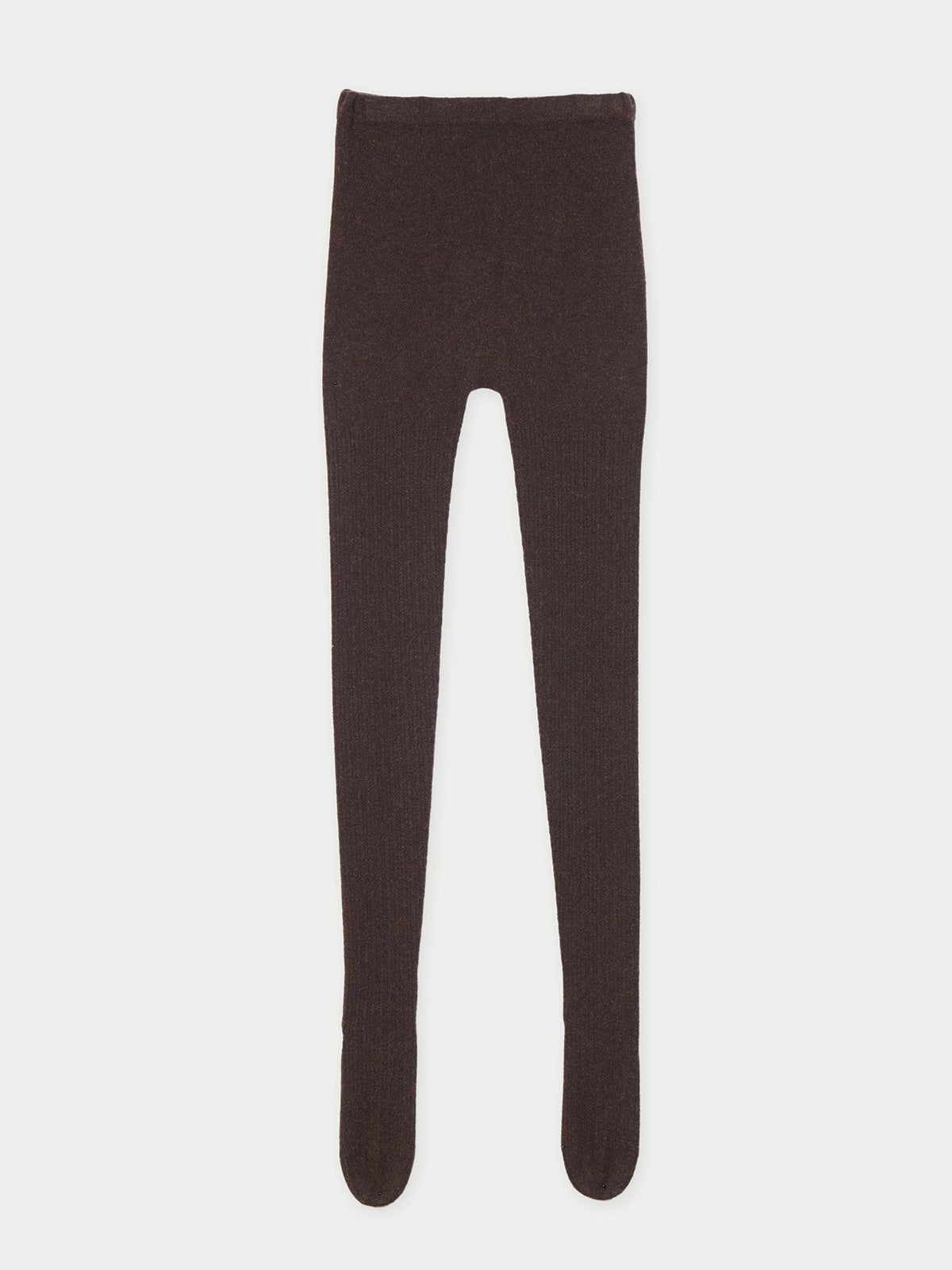 High-rise Cashmere Knit Tights — Deep Mole
