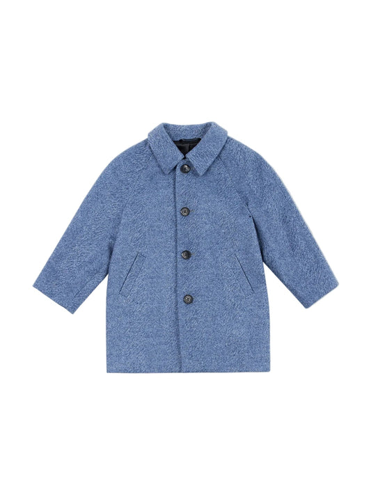 Kids Cashmere Sewn Coat — Deep Slate