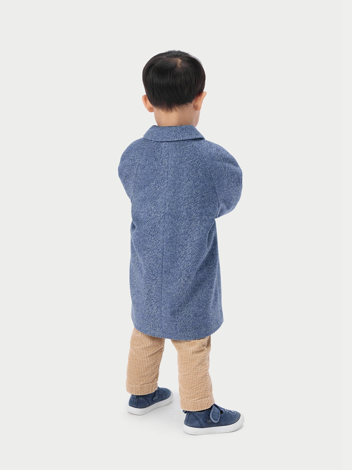 Kids Cashmere Sewn Coat — Deep Slate