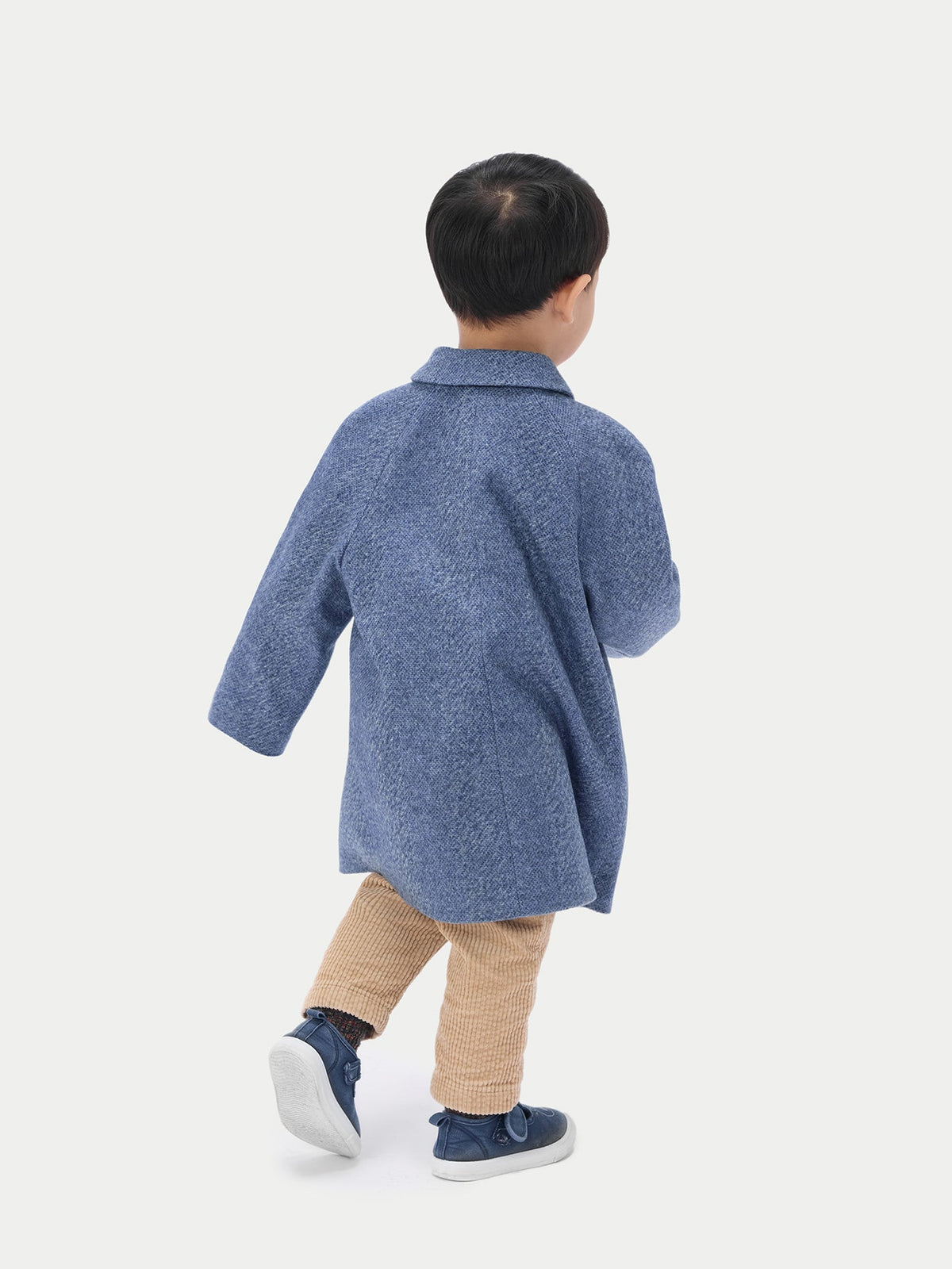 Kids Cashmere Sewn Coat — Deep Slate