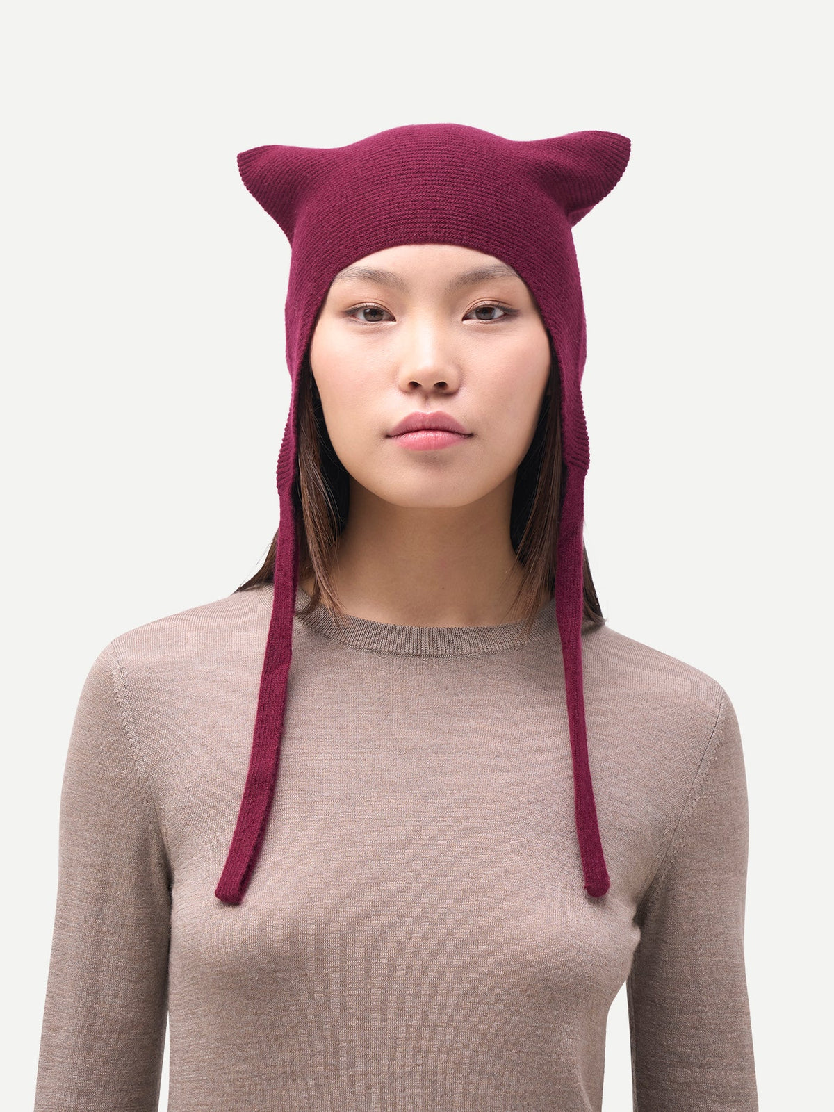 Earflaps Hat — Deep Wine