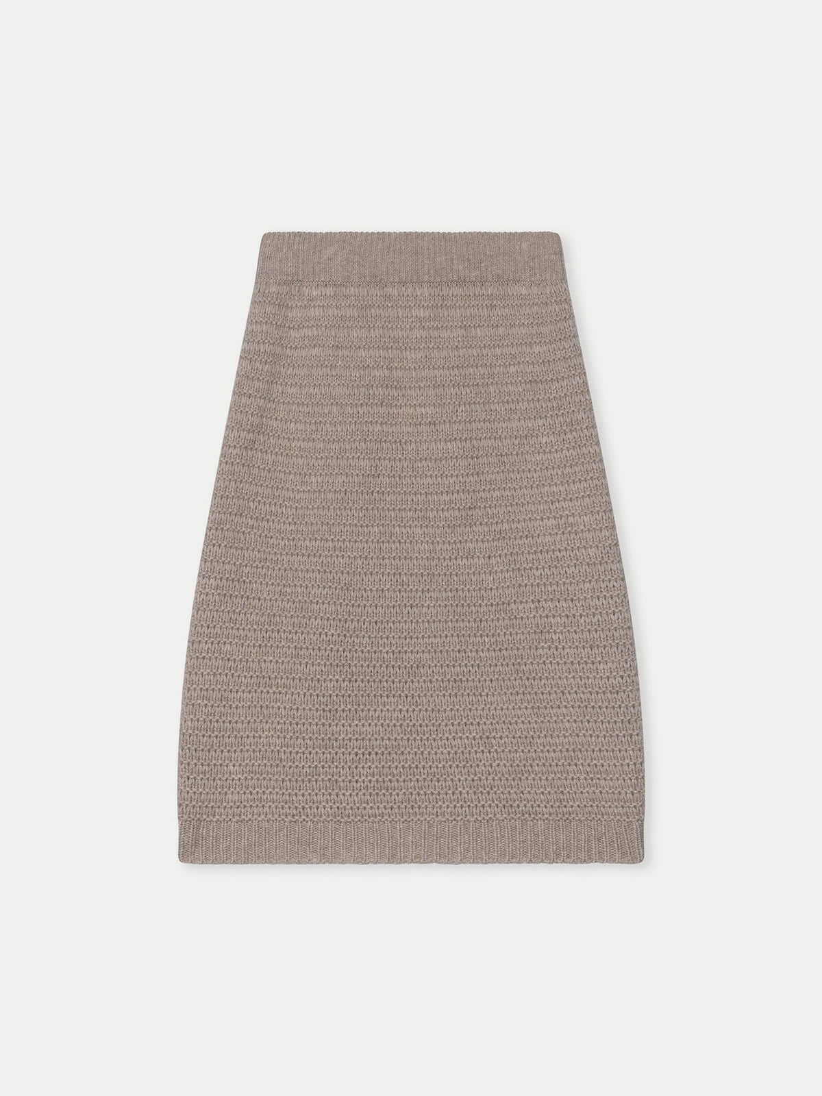 Natural Color Cashmere Sheath Skirt — Dusty Beige