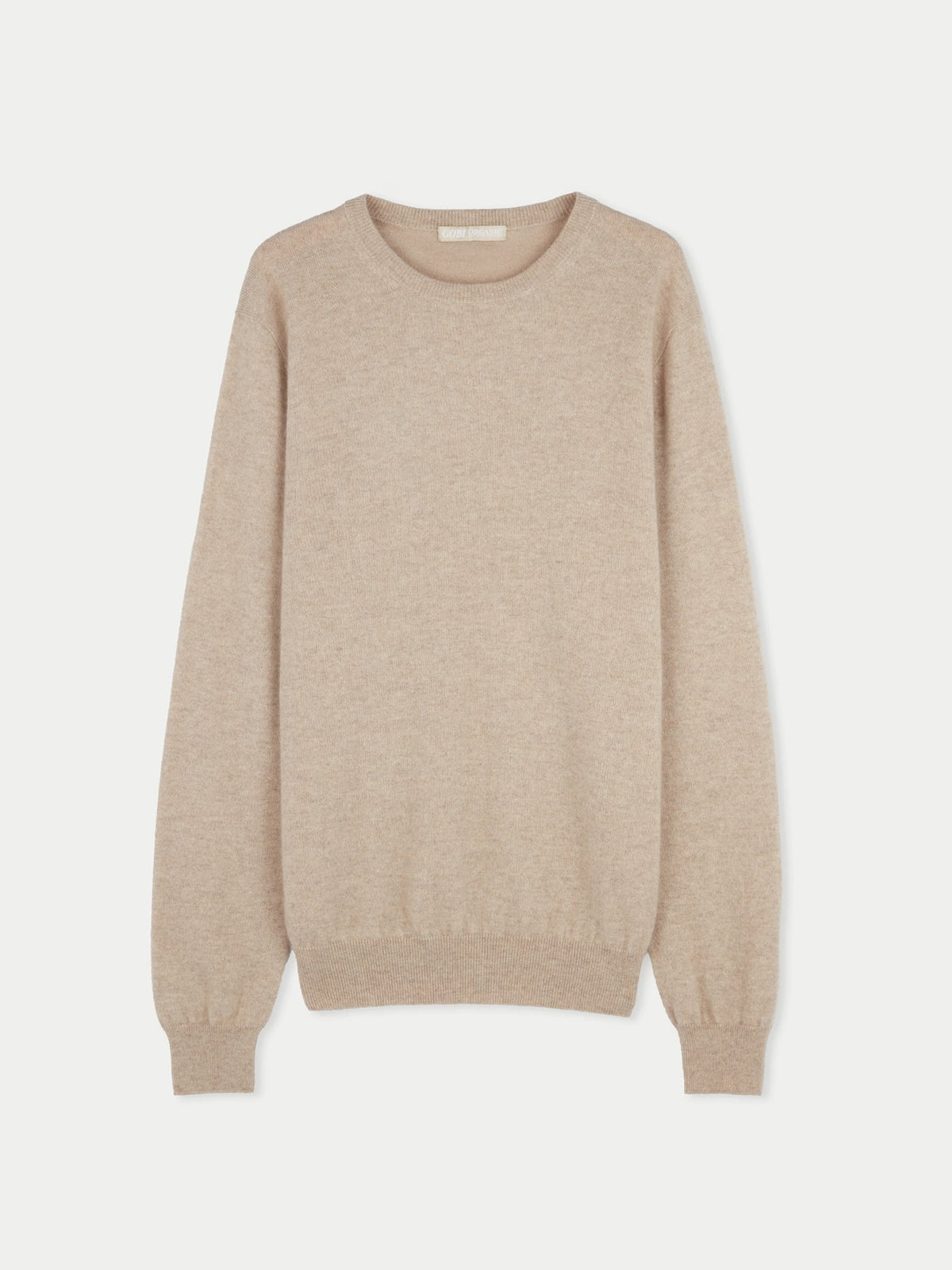 Essential Crewneck Cashmere Sweater — Dusty Beige