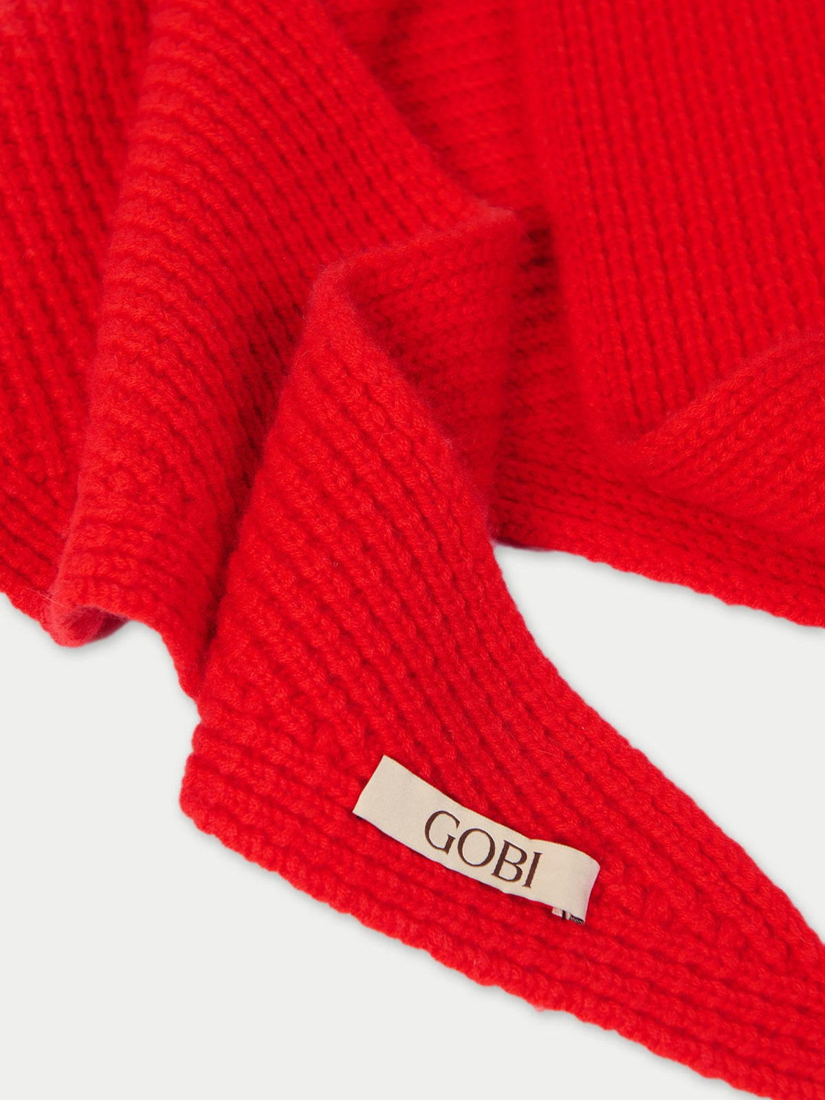 Cashmere Cape Scarf — Fiery Red
