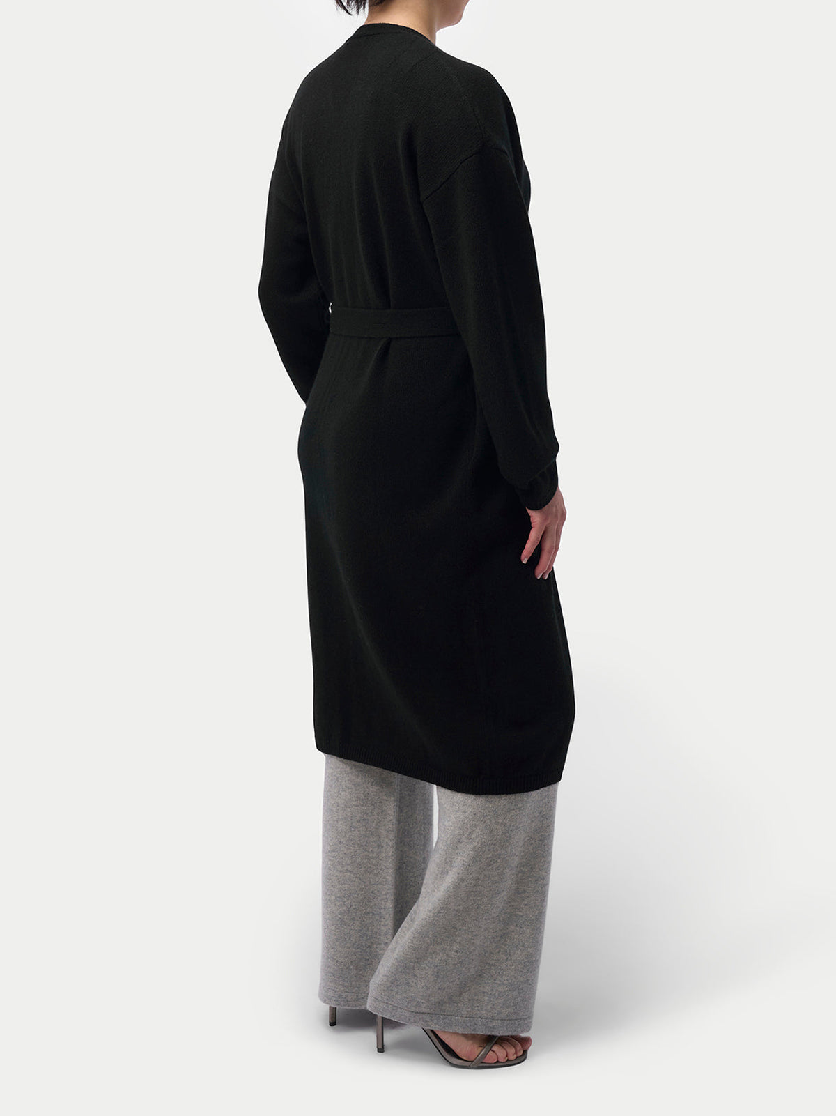 Wide-leg Knitted Maternity Cashmere Pants — Flint Gray