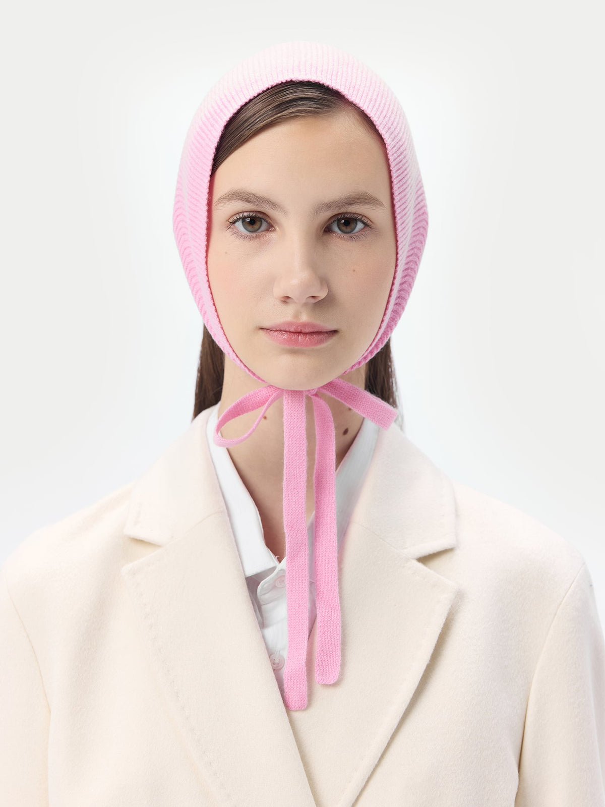 Cashmere Bonnet For Woman — Frost Pink